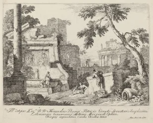 Landschaft mit Ruinen