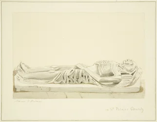 Effigie auf einem Monument in St. Peter