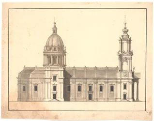 Dieselbe Kirche, von der Seite gesehen
