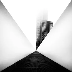 Monochromer Stadtweg