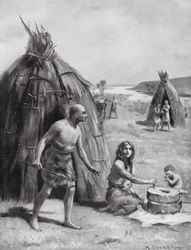Eine primitive sumerische Siedlung