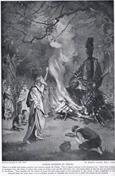 Menschenopfer durch Druiden, Illustration aus 