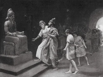 Tukulti-Ninib I im Tempel von Marduk