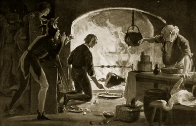 Lambert Simnel in der Küche, Illustration aus 