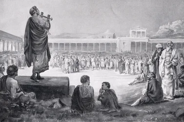 Neros Reise in Griechenland im Jahr 66 n. Chr., Illustration aus 