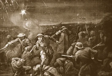 Hauptmann A.C.T. White führt einen Gegenangriff und vertreibt den Feind aus einem Reduit