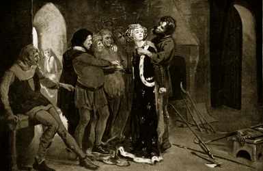 Die "Schöne Maid von Kent" von Aufständischen geküsst, Illustration aus 