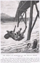 Die Niederlage von Maxentius an der Milvischen Brücke 312 n. Chr.