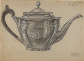 Silberne Teekanne