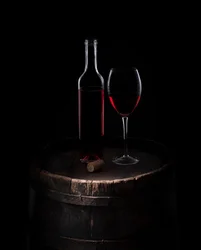 Klassisches Rotes Wein-Stillleben