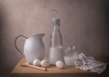 Bauernhof Milch und Eier