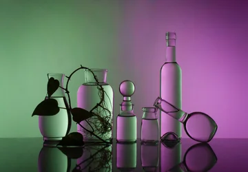 Grün Lila Glas Botanik