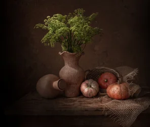 Rustikales Herbst-Stillleben