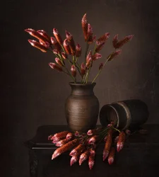 Rustikales Blumenstillleben