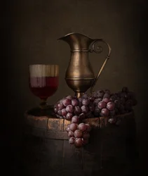 Rustikales Wein-Stillleben