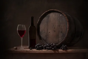 Rustikales Wein-Stillleben