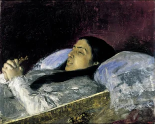 Miss Del Castillo auf ihrem Sterbebett