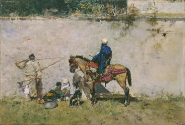 Orientalismus: Eine marokkanische Familie am Wasser