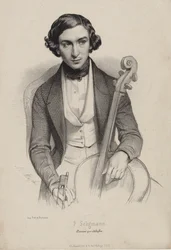 Porträt des Cellisten und Komponisten Hippolyte Prosper Seligmann 1817-1882, 1840