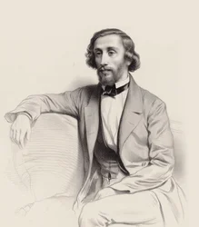 Porträt des Pianisten und Komponisten Julius Schulhoff 1825-1898, 1854