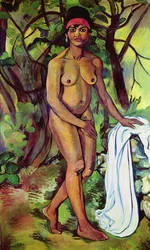 Nackte schwarze Frau