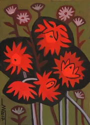 Rote abstrakte Blumen
