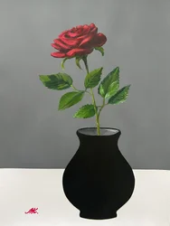 Elegante rote Rose