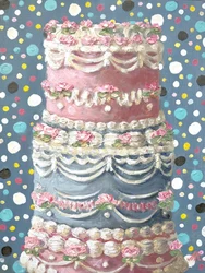 Pastellrosenkuchen