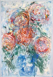 Lebendiges Florales Abstrakt