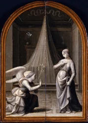Die Verkündigung (Triptychon, Rückseite)