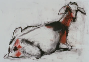 Sitzende Ziege, 1998