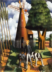Gilbert Cannan und seine Mühle, 1916