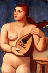 Akt mit Mandoline