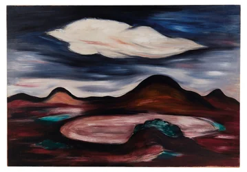 Landschaft mit Einzelner Wolke
