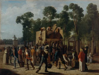 Weinverteilung auf den Champs-Élysées, um 1795