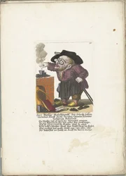 De dwerg Blasius Rauchmantl als alchemist, ca. 1710