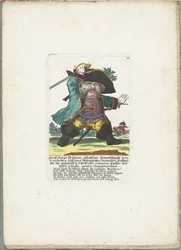 Der Zwerg Hanß Görge Prijhann als wilder Offizier, ca. 1710