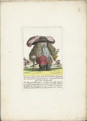 Der Zwerg Nicolas Charon als General der Kavallerie, ca. 1710
