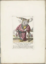 Der Zwerg Piperouk als Direktor einer Tabakgesellschaft, ca. 1710