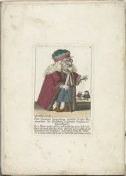 Der Zwerg Vincentz Zipperling in einem Pelzmantel, ca. 1710