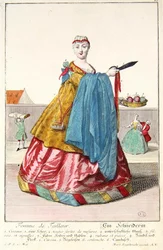 Die Frau des Schneiders, um 1735