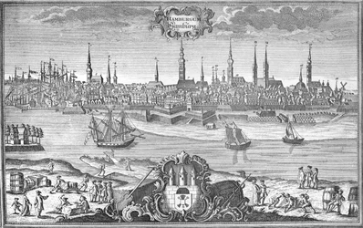 Ansicht von Hamburg, ca. 1710-50