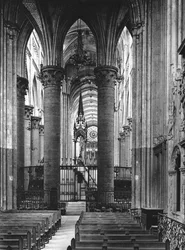 Innenraum der Kathedrale von Rouen, Frankreich, 1937