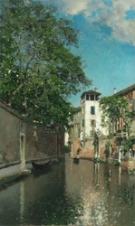 Kanal in Venedig, ca. 1880