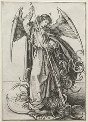 Der Erzengel Michael durchbohrt den Drachen