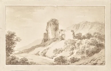 Landschaft mit Ruine