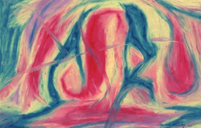 Blau Rot Komposition