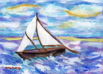 Das Fischerboot (Hommage an Vincent van Gogh)