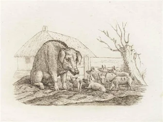 Illustration zu "Halvhundrede Fabler for Børn" von Hey