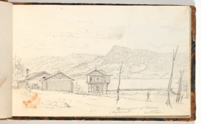 Landschaft mit Bauernhöfen